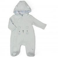 H13527: Baby Boys Bear Quilted All In One (0-9 Months)